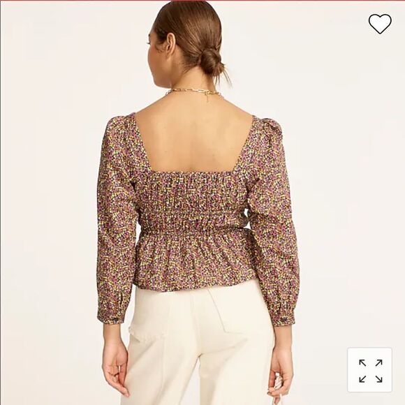 J Crew Liberty Busy Izzy Cinched Waist Top NWT - Picture 7 of 7